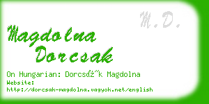 magdolna dorcsak business card